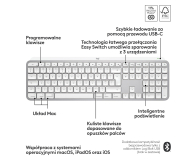 Logitech MX Keys S for Mac Jasnoszary - 1261399 - zdjęcie 11